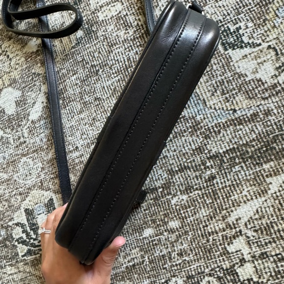 Coach bag black leather crossbody shoulder purse vintage coach - Picture 3 of 7